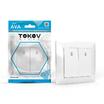 Переключатель проходной 2-кл. СП AVA 10А IP20 в сборе бел. TOKOV LIGHTTKL-AV-P2F-C01 - УПС инжиниринг