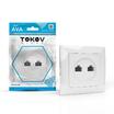 Розетка компьютерная 2-м СП AVA в сборе бел. TOKOV LIGHT TKL-AV-RC2-C01 - УПС инжиниринг
