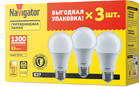 Лампа светодиодная 95 318 NLL-A60-13-230-2.7K-E27-PACK3 NAVIGATOR 95318 - УПС инжиниринг