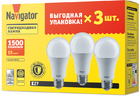 Лампа светодиодная 95 321 NLL-A60-15-230-4K-E27-PACK3 NAVIGATOR 95321 - УПС инжиниринг