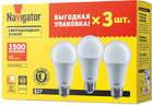 Лампа светодиодная 95 320 NLL-A60-15-230-2.7K-E27-PACK3 NAVIGATOR 95320 - УПС инжиниринг