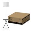 Светильник ТНО 04П-BW 60Вт E27 230В торшер напольн. под лампу на основании с полкой бел. IN HOME 4690612049656 - УПС инжиниринг