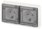 Розетка Эксперт 11-2523-01 2х2P+E гориз. IP55 16А-250В СУ бел. Эра Б0063276 - УПС инжиниринг