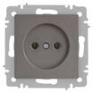 Розетка 1-м СП Accent 6-201-09 16А IP20 250В 2P титан Intro Б0063673 - УПС инжиниринг