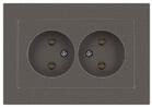 Розетка 2-м СП Accent 6-204-09 16А IP20 250В 2P AL/CU титан Intro Б0063433 - УПС инжиниринг