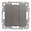 Выключатель Accent 6-106-09 тройной 10А-250В IP20 СУ AL/CU титан Intro Б0063549 - УПС инжиниринг