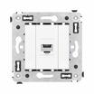 Розетка телефонная 1-м СП Avanti "Белое облако" RJ12 без шторок механизм DKC 4400613 - УПС инжиниринг
