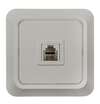 Розетка телефонная 1-м СП Bolleto 7034 16А IP20 бел. ASD / IN HOME 4690612000398 - УПС инжиниринг