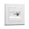 Розетка компютерная CAT5 + гнездо СП Karea IP20 бел. Makel 56001035 - УПС инжиниринг