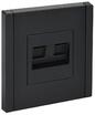 Розетка 2-м RJ11+RJ45 кат.5E FORTE&PIANO FP135 черн. IEK FP-KT20-O-1-K02 - УПС инжиниринг