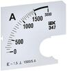 Шкала сменная для амперметра Э47 1500/5А-1.5 72х72мм IEK IPA10D-SC-1500 - УПС инжиниринг