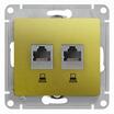 Розетка компьютерная 2-м Glossa RJ45 кат.5E механизм фисташк. SE GSL001085KK - УПС инжиниринг