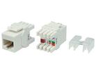 Вставка Keystone Jack RJ45 (8P8C) кат.5E KJ8-8P8C-C5e-180-WH тип 180град. бел. Hyperline 426192 - УПС инжиниринг