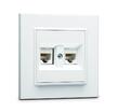 Розетка компьютерная двойн. СП Karea 16А IP20 CAT 5 бел. Makel 56001036 - УПС инжиниринг