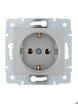 Розетка 1-м СП Karina с заземл. термопласт механизм матов. серебр. LEZARD 707-4388-122B - УПС инжиниринг