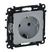 Розетка 1-м СП Valena Life 16А IP20 250В 2P+E защ. шторки винтов. клеммы с лицев. панелью механизм алюм. Leg 753624 - УПС инжиниринг