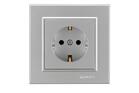 Розетка 1-м СП Karea 16А IP20 с/з сереб. Makel 56065028 - УПС инжиниринг
