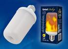 Лампа светодиодная LED-L60-6W-FLAME-E27-FR PLD01WH 6Вт матовая E27 декоративная (упак. картон) Uniel UL-00003360 - УПС инжиниринг