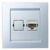 Розетка компьютерная СП Simon15 RJ45 IP20 бел. Simon 1590598-030 - УПС инжиниринг