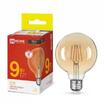 Лампа светодиодная LED-GL-95-deco gold 9Вт шар золотая 3000К тепл. бел. E27 1040лм 230В IN HOME 4690612036465 - УПС инжиниринг
