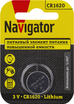 Элемент питания литиевый CR1620 93 827 NBT-CR1620-BP1 (блист.1шт) NAVIGATOR 93827 - УПС инжиниринг
