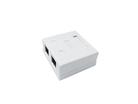 Розетка компьютерная 8P8C (RJ-45) кат.5E UTP 2 порта TOKOV ELECTRIC TKE-SMB-8P8C-2P-UTP - УПС инжиниринг