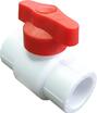 Кран шаровой 20 полупроходной с красн. ручкой (100/20) бел. VALFEX 20255020R - УПС инжиниринг
