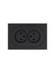 Розетка 2-м СП OSEN без заземл. ПБТ механизм черн. бархат LEZARD 743-4200-128B - УПС инжиниринг