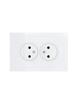 Розетка 2-м СП OSEN без заземл. ПБТ белая LEZARD 743-0200-128B - УПС инжиниринг