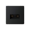 Розетка компьютерная 2-м ArtGallery RJ45 + RJ45 кат.5E механизм карбон SE GAL001085 - УПС инжиниринг