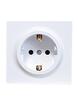 Розетка 1-м ОП LETO с заземл. ПБТ бел. LEZARD 752-0200-122B - УПС инжиниринг
