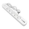Удлинитель 5х3м IP20 2USB 2.4А+2type-C LUX 1.5кв.мм EKF UBA-LUX-503-TC - УПС инжиниринг