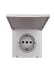 Розетка 1-мест. с/з с крышкой ПБТ СП ZIMA IP20 16А безвинт. зажим сер. матов. LEZARD 704-7488-123BQC - УПС инжиниринг