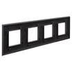 Рамка 4-м 8мод. Avanti "Черный матовый" DKC 4412908 - УПС инжиниринг