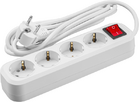 Удлинитель 4х5м с заземл. 16А IP20 90 810 OPE-S-04-500-ESC-3x1 с кнопкой бел. ОНЛАЙТ 90810 - УПС инжиниринг