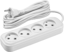 Удлинитель 4х3м без заземл. 10А IP20 90 784 OPE-S-04-300-X-2x1 бел. ОНЛАЙТ 90784 - УПС инжиниринг