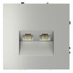 Розетка компьютерная 2-м СП S70 RJ45 + RJ45 кат.6 механизм сталь Voltum VLS060205 - УПС инжиниринг