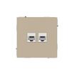 Розетка компьютерная 2-м KANT RJ45 кат.6A без шторки ванильн. марципан DKC 7015674 - УПС инжиниринг