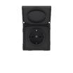 Розетка силовая KANT IP44 2P+E защ. шторки с крышкой черн. уголь DKC 7012013 - УПС инжиниринг