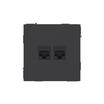 Розетка компьютерная 2-м KANT RJ45 кат.6A без шторки черн. уголь DKC 7012674 - УПС инжиниринг