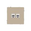 Розетка компьютерная 2-м KANT RJ45 кат.5E без шторки ванильн. марципан DKC 7015664 - УПС инжиниринг