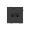 Розетка компьютерная 2-м KANT RJ45 кат.5E без шторки черн. уголь DKC 7012664 - УПС инжиниринг