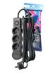 Удлинитель 3х1.5м с заземл. 10А IP20 USB 2800Вт 220В ПВС 3х1 с выкл. черн. КОСМОС YKsm1.5m3g-Z-VU10А-B - УПС инжиниринг