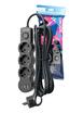 Удлинитель 3х5м с заземл. 10А IP20 USB 2800Вт 220В ПВС 3х1 с выкл. черн. КОСМОС YKsm5m3g-Z-VU10А-B - УПС инжиниринг