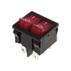 Выключатель клавишный 250В 6А (6с) ON-OFF красн. с подсветкой ДВОЙНОЙ Mini (RWB-305) Rexant 36-2160 - УПС инжиниринг
