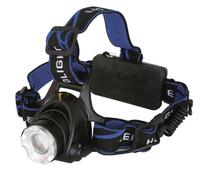Фонарь аккумуляторный налобный E150 CREE 3Вт фокус 3 режима 220В пластик. черн. (бокс) Ultraflash 12188 - УПС инжиниринг