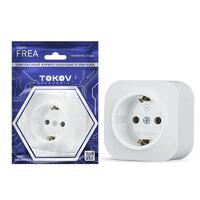Розетка 1-м ОП Frea 16А IP20 250В с заземл. АБС-пластик бел. TOKOV ELECTRIC TKE-FR-R1Z-C01 - УПС инжиниринг