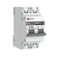 Выключатель автоматический модульный 2п C 25А 4.5кА ВА 47-63 PROxima EKF mcb4763-2-25C-pro - УПС инжиниринг