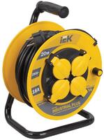 Удлинитель на катушке 4х20м с заземл. 16А IP44 Industrial plus УК20 3х1.5 термозащита IEK WKP15-16-04-20-44 - УПС инжиниринг