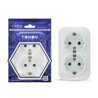 Розетка 2-м ОП Frea 16А IP20 250В с заземл. АБС-пластик бел. TOKOV ELECTRIC TKE-FR-R2Z-C01 - УПС инжиниринг